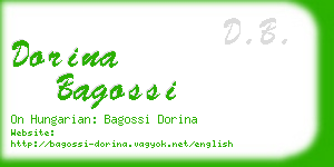 dorina bagossi business card